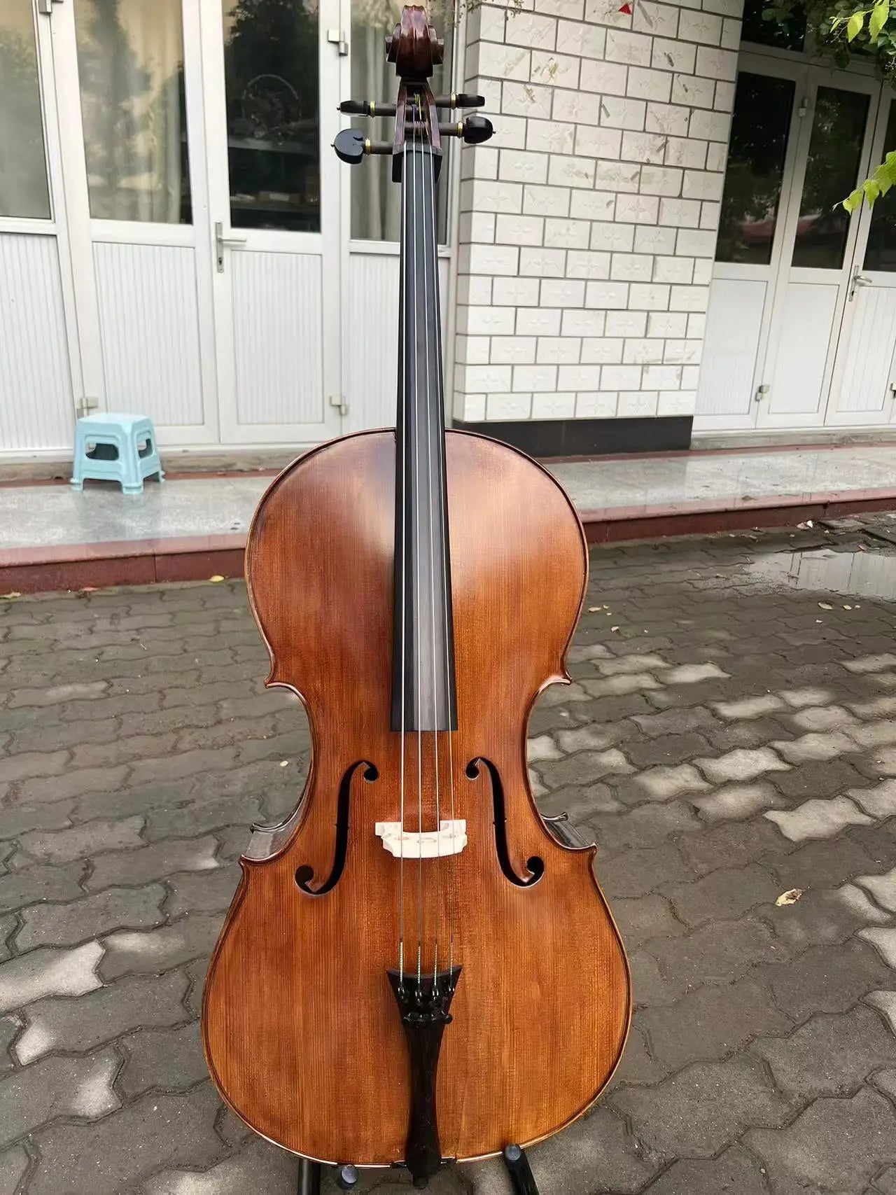 MMOOKA Rare Professional song Cello 4/4 Solid Bird eye maple back old spruce top#15715