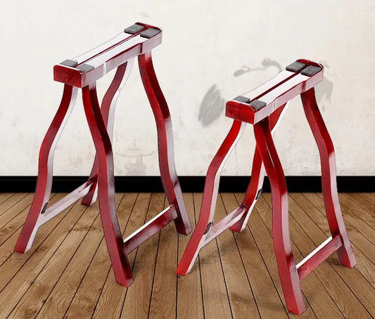 RedwoodGuzhen bracket Solid wood manufacturing A-shaped shelf Special for Guzheng