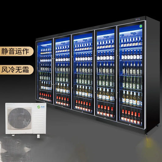 Refrigerator commercial bar freezer beer freezer vertical refrigerator fresh-keeping cabinet large capacity beverage display cab