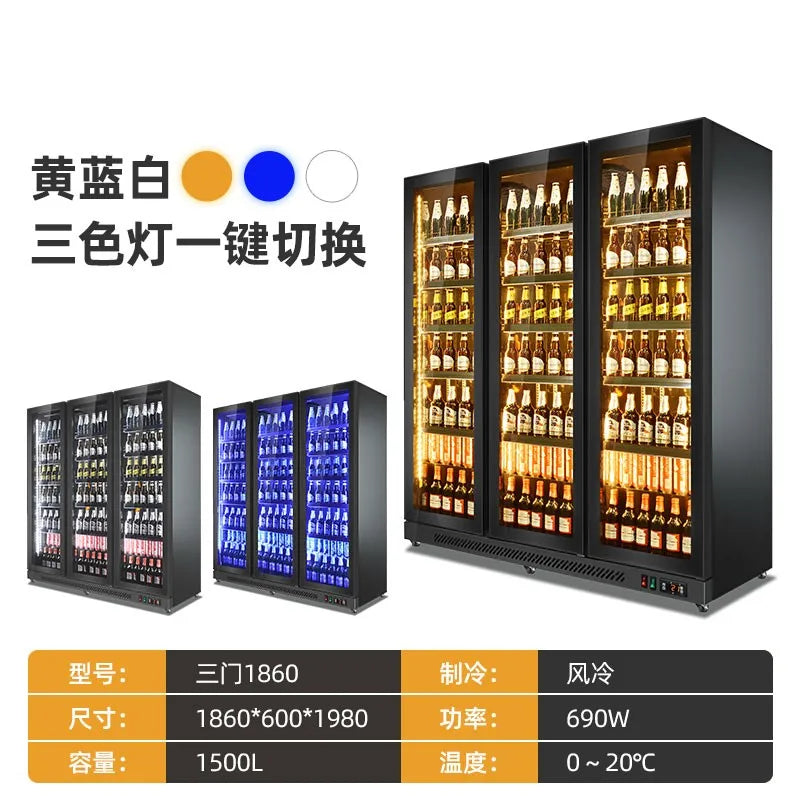 Refrigerator commercial beer cabinet online celebrity refrigerated display cabinet bar refrigerator vertical supermarket freezer