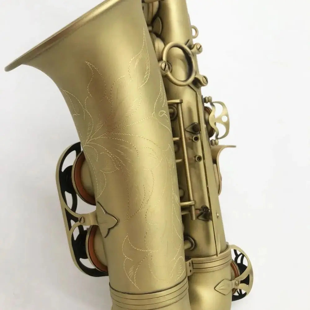 Retro classic 54 original structure upgrade double rib Alto saxophone antique copper frosted craft professional SAX