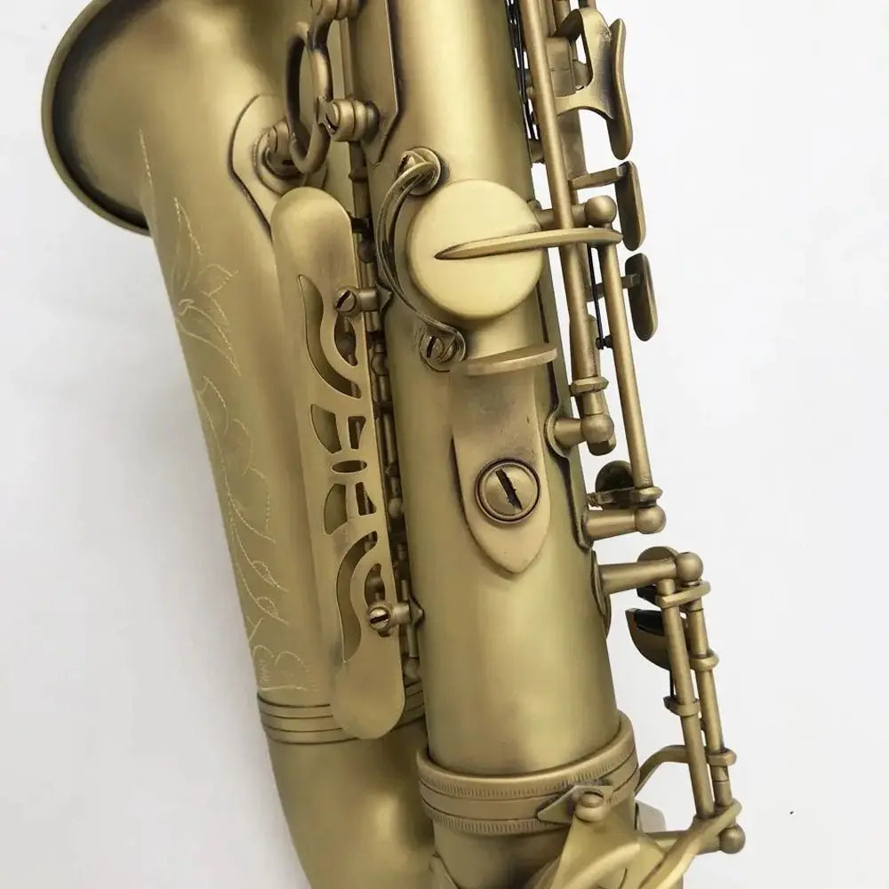 Retro classic 54 original structure upgrade double rib Alto saxophone antique copper frosted craft professional SAX
