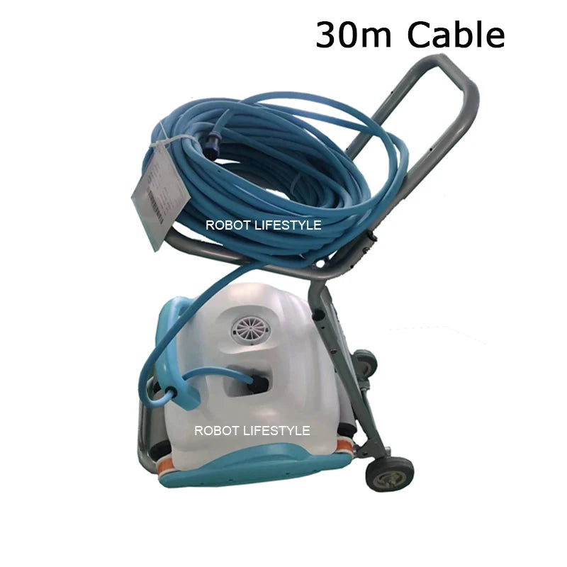Robot Swimming Pool Cleaner Intelligent Robotic Vacuum Cleaner 15m or 30m Floating Cable Smart Clean Wall Floor Stair Tiles PVC