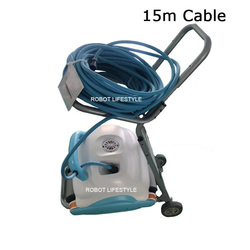 Robot Swimming Pool Cleaner Intelligent Robotic Vacuum Cleaner 15m or 30m Floating Cable Smart Clean Wall Floor Stair Tiles PVC