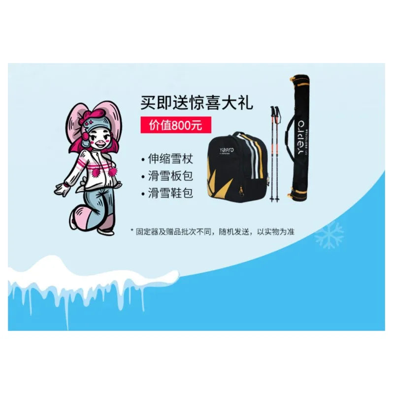 лыжные палки Rossignol France GOLDEN ROOSTER Children's Skis Double Board Set Full Set Skiing Boots Youth Ski Equipment
