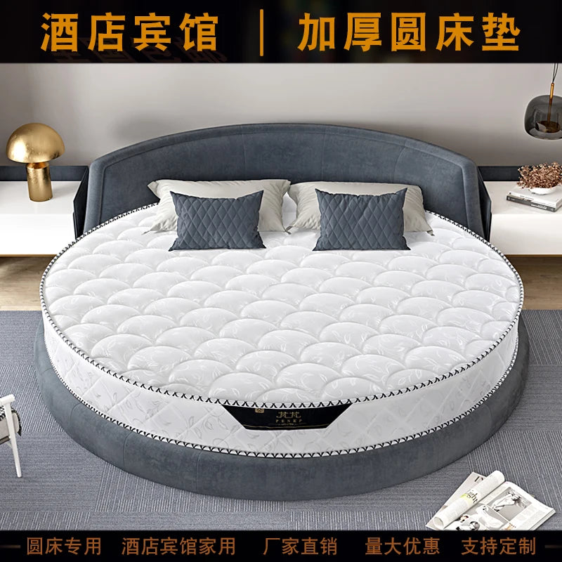 Round Mattress Folding Simmons Spring Latex 2-meter Round Hotel Hotel Round Mattress Customization