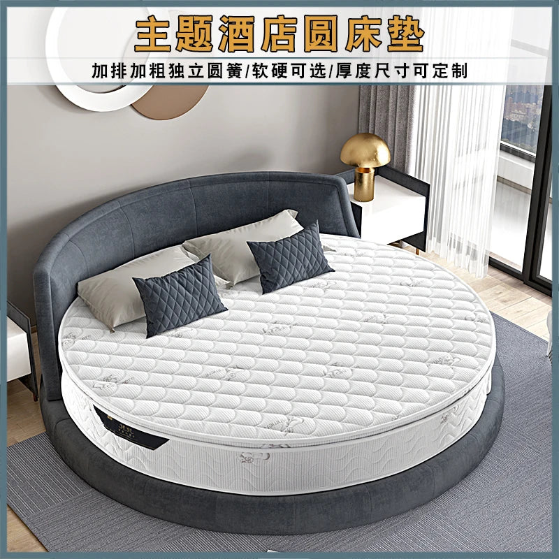 Round Mattress Folding Simmons Spring Latex 2-meter Round Hotel Hotel Round Mattress Customization