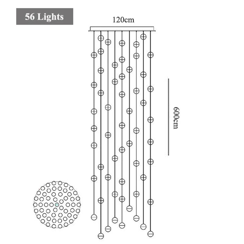 Round/Rectangular/Square Crystal Led Chandelier Modern Spiral Loft Staircase Living Room Bedroom Villa Decorative Hanging Light