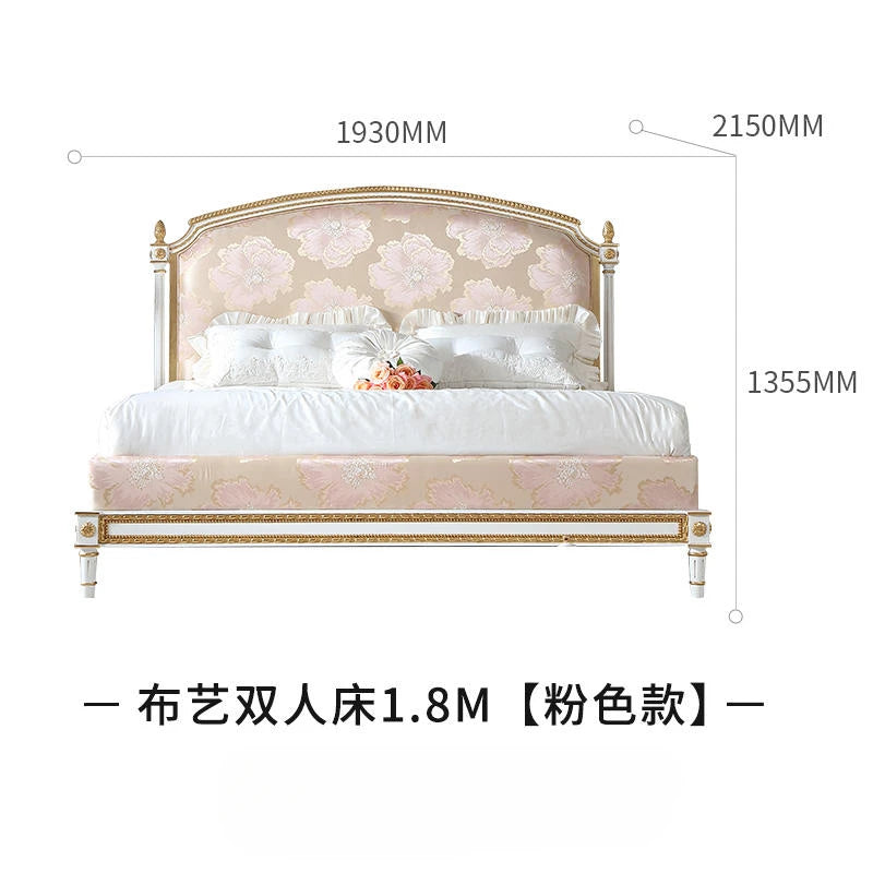 Rustic Princess Bed 1.5m Children Light Luxury Girl Cloud Wrought Iron Vintage Bed