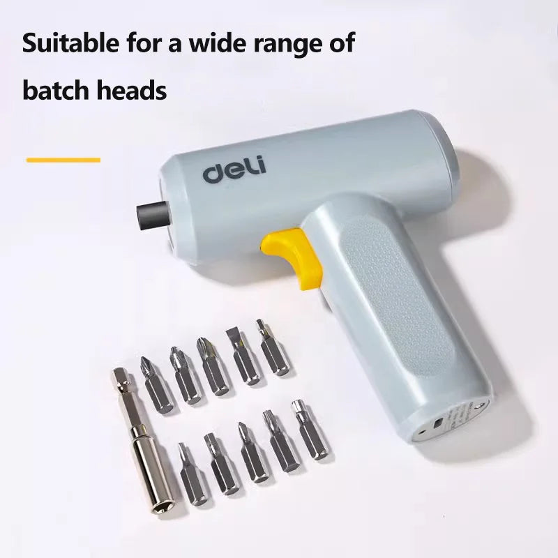 Deli Handheld Cordless Screwdriver 3.6V 1500mAh 5N.M Torque Electric Screwdriver Household Wireless Power Tools