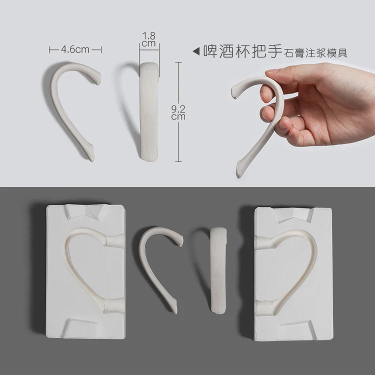 Pottery Clay Ceramic Coffee Cups, Handle Shaper Tools, Plaster Gypsum Mold Moulds, Handmade Craft Supplies, Different Kinds