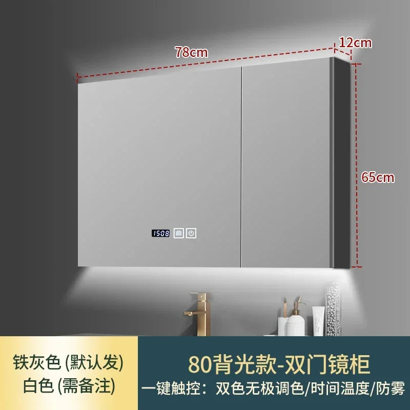 MMOOKA Wall Mounted Bathroom Cabinets Wall Mounted Mirror Aesthetic Vanity Bathroom Cabinet Smart Meubles De Salle De Bains Shelf
