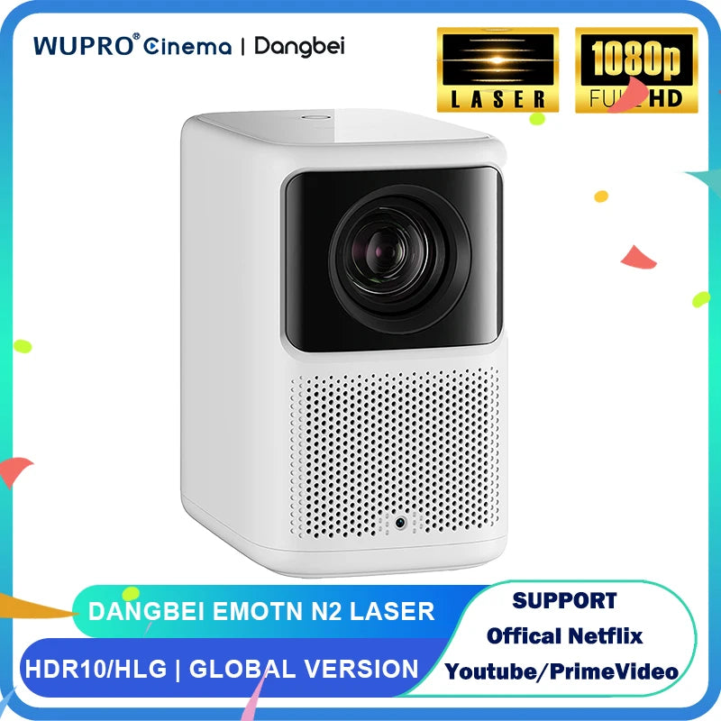 ANTNX Dangbei Emotn N2 Laser projector Full HD Global Version Support Netfilx/Youtube/PrimeViedo Smart Home Cinema 1080HDR10+ Theater ANTNX.COM