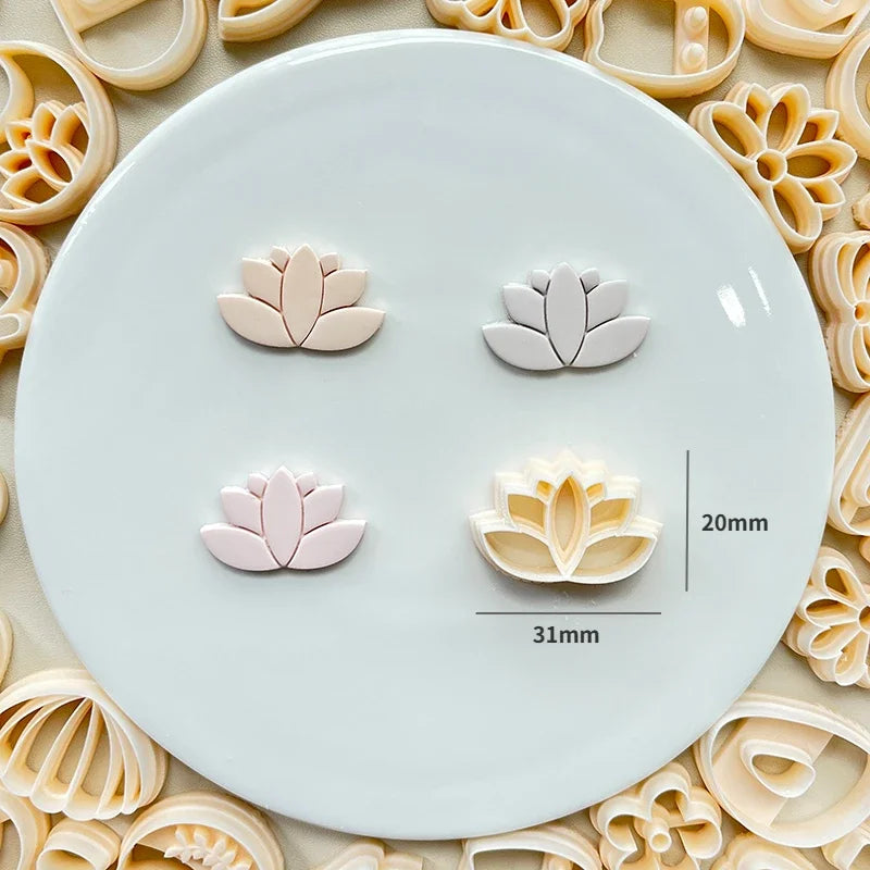 MMOOKA MMOOKA Flower Soft Pottery Earrings Polymer Clay Cutter Hollow Geometric Pattern Mold DIY Ceramic Earrings Jewelry Pendants Clay ToolsMMOOKA.COM