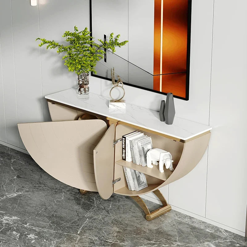 MMOOKA Light Luxury Minimalist Modern Minimalist Living Room Aisle Console Stone Plate