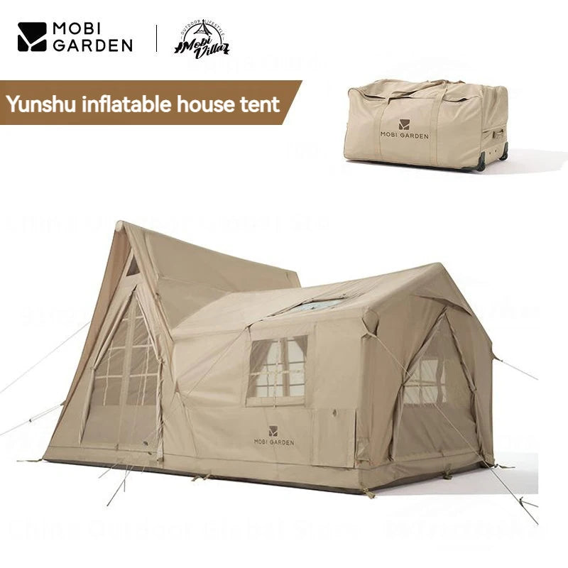 ANTNX MOBI GARDEN 12.6㎡ Outdoor Camping Air Tent Portable Inflatable Cabin Tent Large Space Family Park Windproof Waterproof CLOUD ANTNX.COM