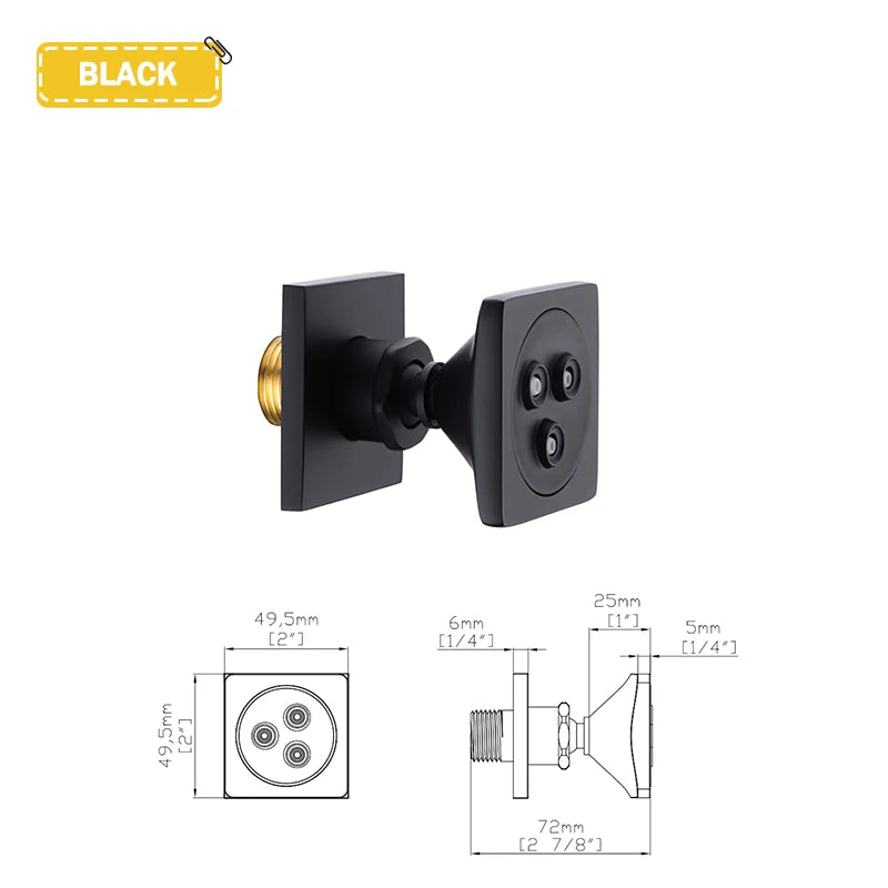 MMOOKA Chrome Black Body Sprays Square Shower Spa Massage Body Jets Rose Gold Concealed Shower Spray Head Faucet Accessory Brushed Gold MMOOKA.COM