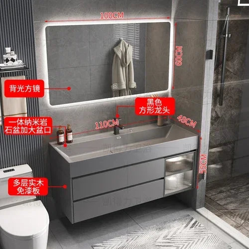 MMOOKA Multipurpose Narrow Bathroom Cabinets Makeup Organizer Makeup Bathroom Cabinets Mirror with Light Banheiro Furniture YX50BC