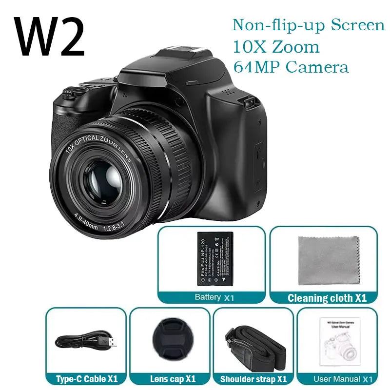 MMOOKA Digital Camera 4K 72MP 12X Optical Zoom UHD Professional photography Flash light Auto-Focus WIFI for Tiktok ins Youtube Webcast