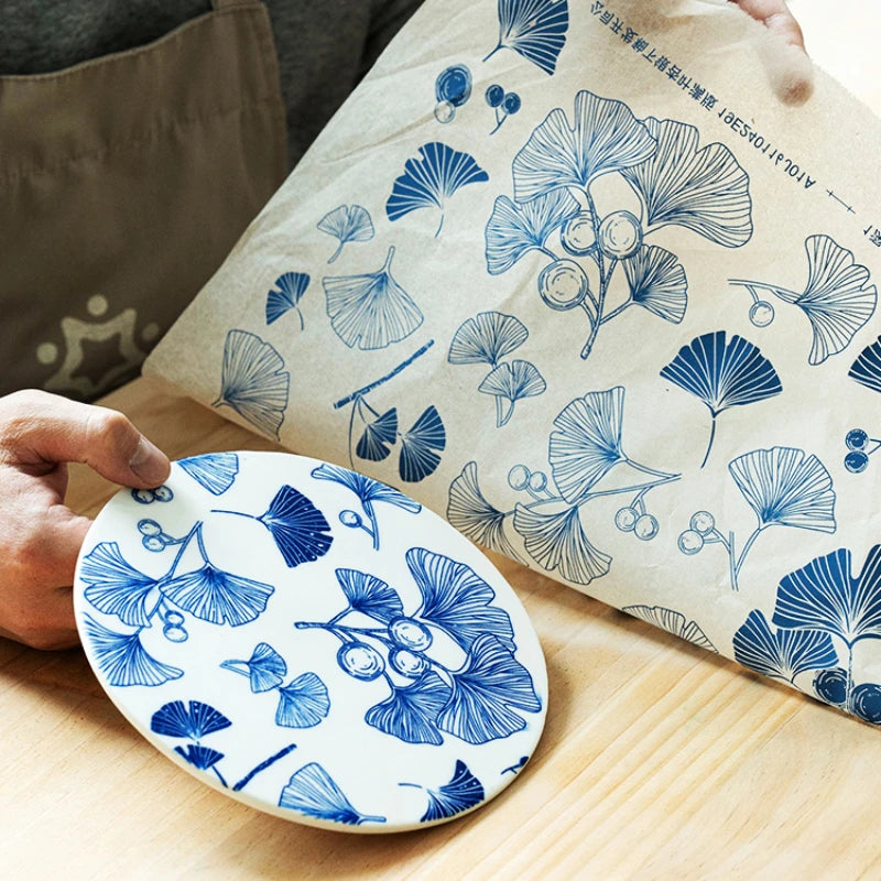 MMOOKA MMOOKA 1PC Pottery Ceramic Clay Transfer Paper Underglaze Flower Paper High Temperature Jingdezhen Traditional Decal Coloring ToolMMOOKA.COM
