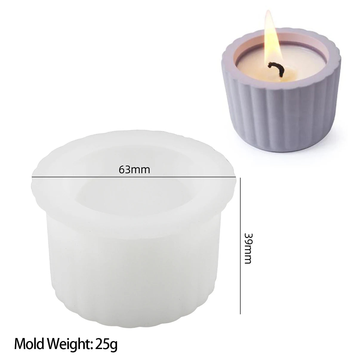 MMOOKA DIY Round Plaster Candle Cup Silicone Mold Flowerpot Storage Jar Cement Plaster Pottery Mould Concrete Making Crafts SuppliesMMOOKA.COM