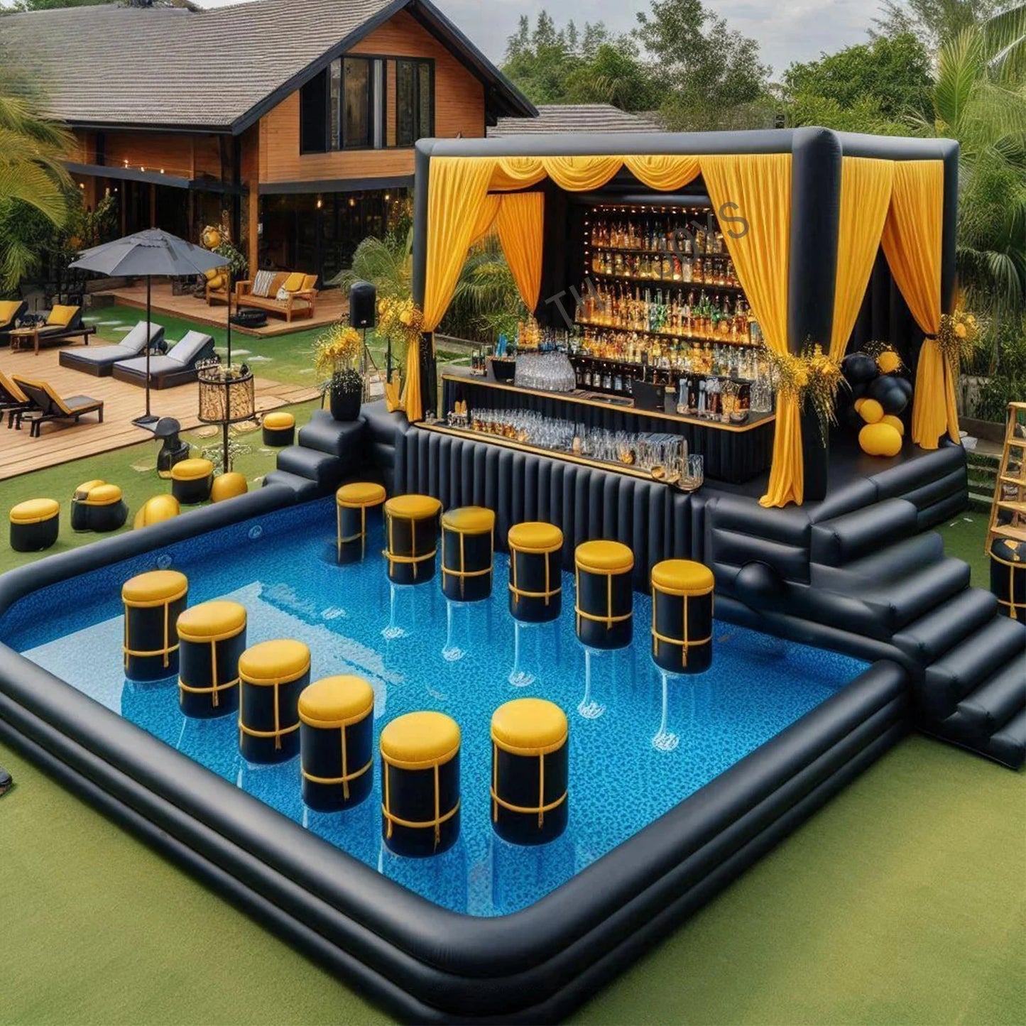 ANTNX Inflatable Pub New Design Water Swimming Pool Blow up Pool Bar for Party ANTNX.COM