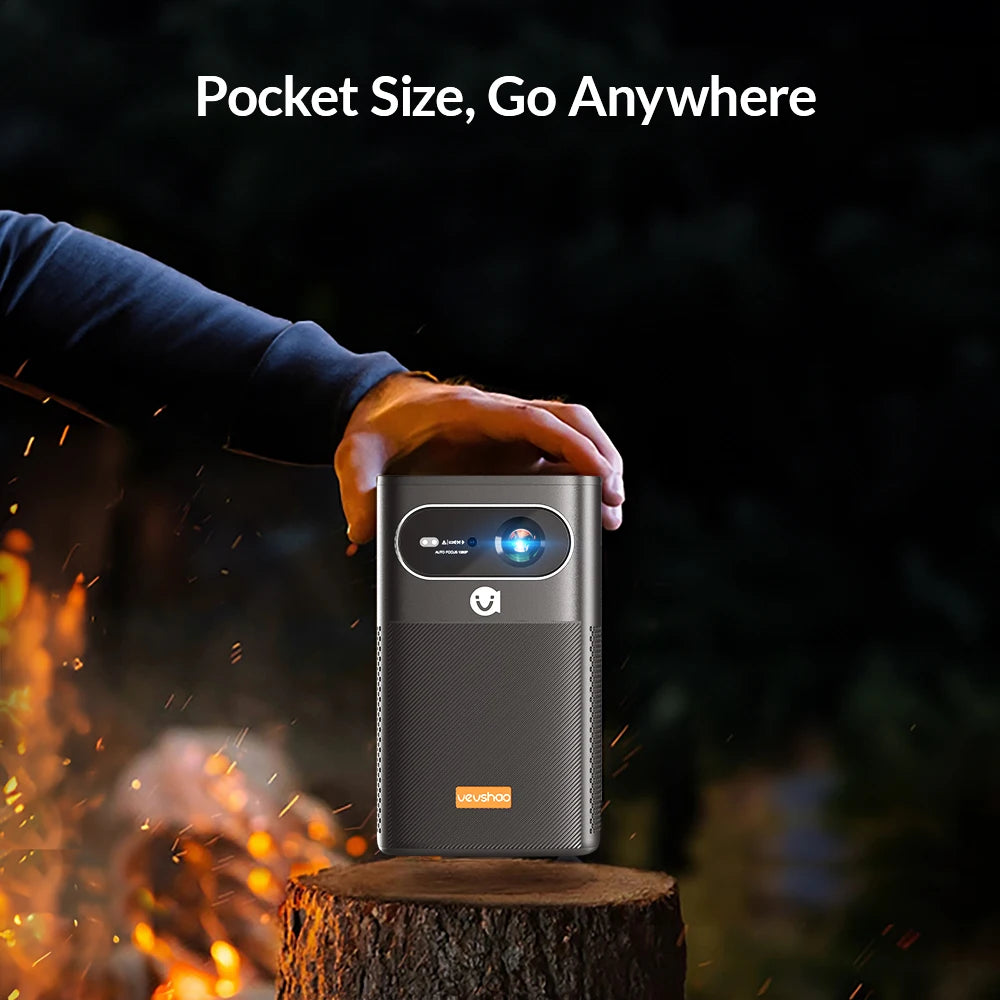 ANTNX VEVSHAO V30 1080P Portable LED DLP Projector with Built-in Battery Smart Wifi Android System 3D Ready for Home and Outdoor Use ANTNX.COM