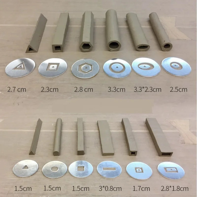 MMOOKA MMOOKA Pottery Tools Hollow Mud Stick Extruder Set DIY12 Kinds of Soft Hollow Mud Stick Handheld Mud Squeezing Gun Clay Modeling ToolMMOOKA.COM