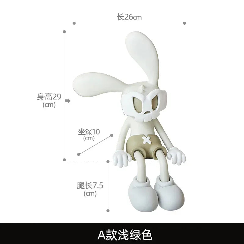 ANTNX Creative Children's Room Wearing Mask, Rabbit Sitting Posture Decoration, Home Living Room, TV Cabinet, Sofa Soft Decorations ANTNX.COM
