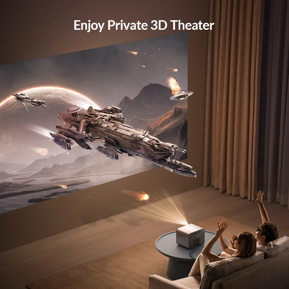 ANTNX BYINTEK R90 Max Full HD 1080P Projector 4K DLP 2200 ANSI Lumens Android TV 11.0 3D 4K Supported Smart Home Theater Projector ANTNX.COM