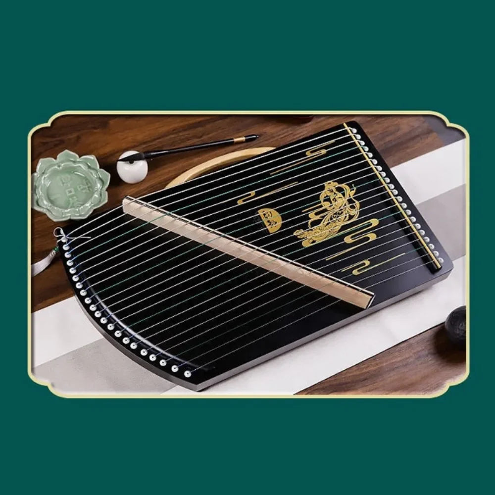 14 21 Strings Guzheng Portable Wooden Guqin Chinese Mini Zither Beginner Finger Trainer Traditional Stringed Instruments Gift