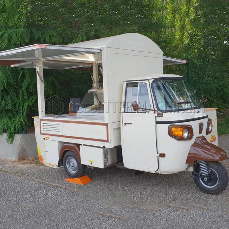 ANTNX Allbetter Mobile Motorcycle Food Truck with Full Kitchen Coffee Kiosk Street Food Cart Tuk Tuk Beer Bar Food Truck for Sale ANTNX.COM