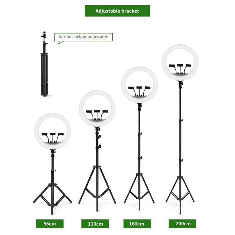 MMOOKA 2025 hot sale Kalio 18 Inch Youtube Tiktok 180 Degree Adjustment Ring Light with Tripod