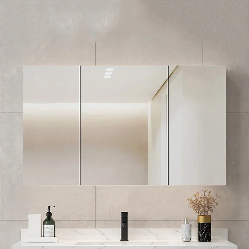 MMOOKA Wall Mounted Bathroom Cabinets Wall Mounted Mirror Aesthetic Vanity Bathroom Cabinet Smart Meubles De Salle De Bains Shelf