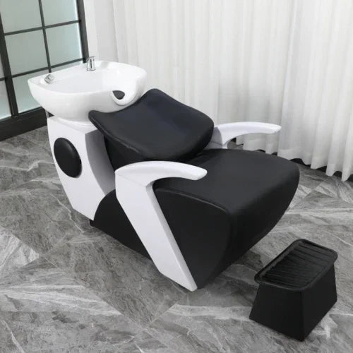 MMOOKA j Barber Shop Shampoo Chair for Hair Half Lying Shampoo Chair Sitting Beauty Flushing Bed