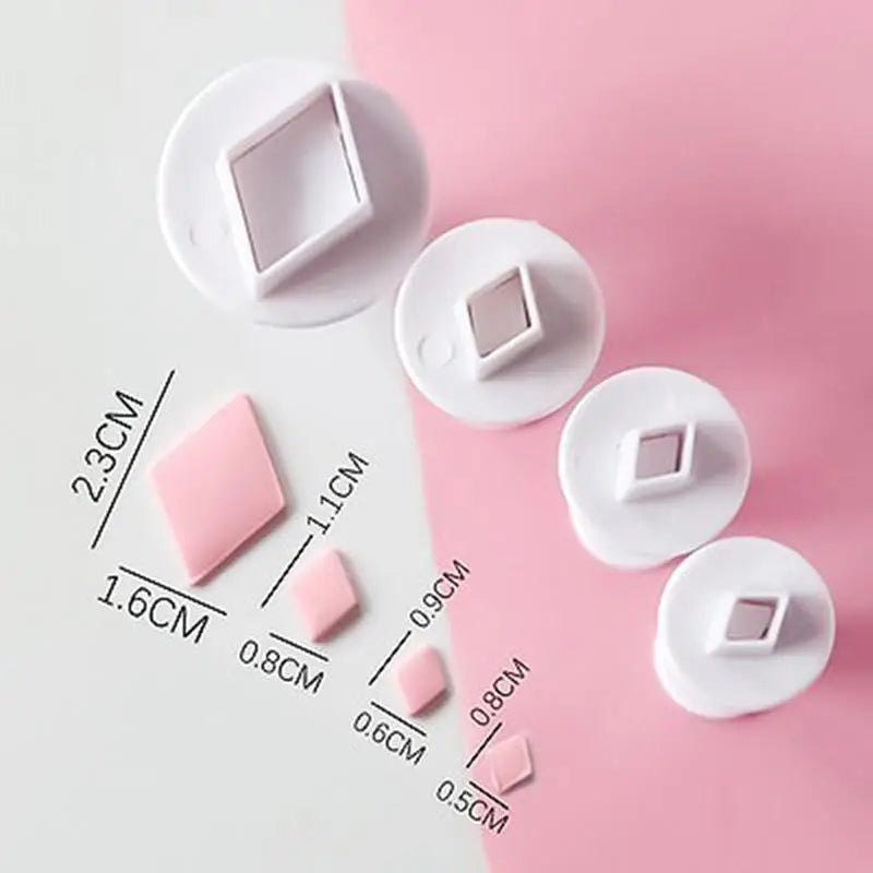 MMOOKA MMOOKA 3/4Pcs Ceramic Cutting Mold Clay Polymer Pottery Sculpture Cutter Heart Star Shaped DIY Geometric Snow Figure Modeling ToolMMOOKA.COM
