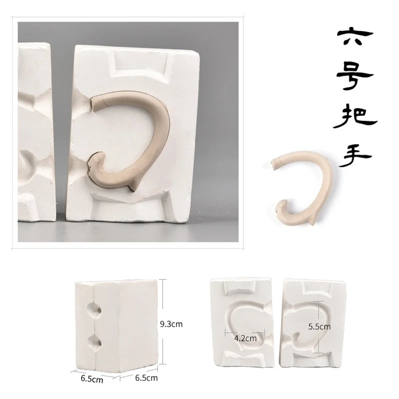 MMOOKA MMOOKA Ceramic Grouting Plaster Mold DIY Pottery Supplies Handmade Teapot/water Cup Handle Contour Sculpture Molding Auxiliary ToolsMMOOKA.COM