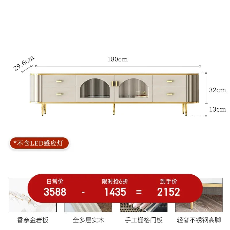 MMOOKA Light Luxury Modern Simple High Sense Stone Plate Living Room New French Cream Style Home Floor