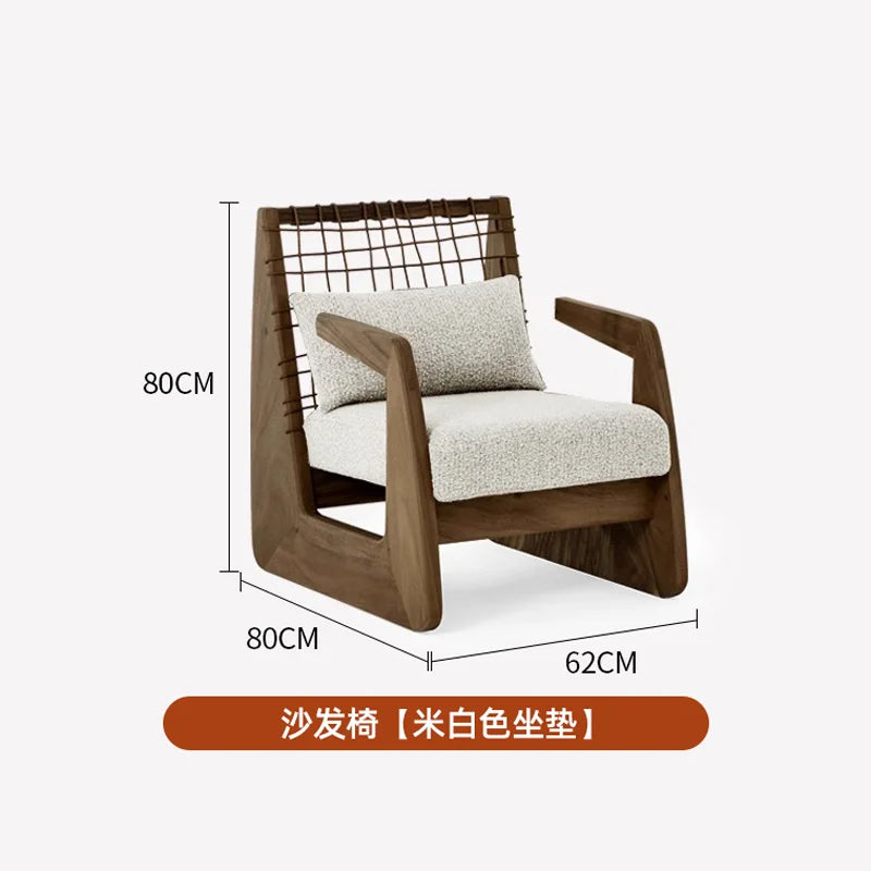 ANTNX Salon Balcony Living Room Chairs Relax Modern Individual Wooden Living Room Chairs Comfortable Lazy Sillon Postmodern Furniture ANTNX.COM