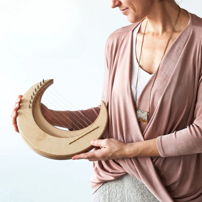 Portable Harp 15-string Lyre Beginner 10-string Lyre Small Harp Unique Art Design Chinese Musical Stringed Instruments