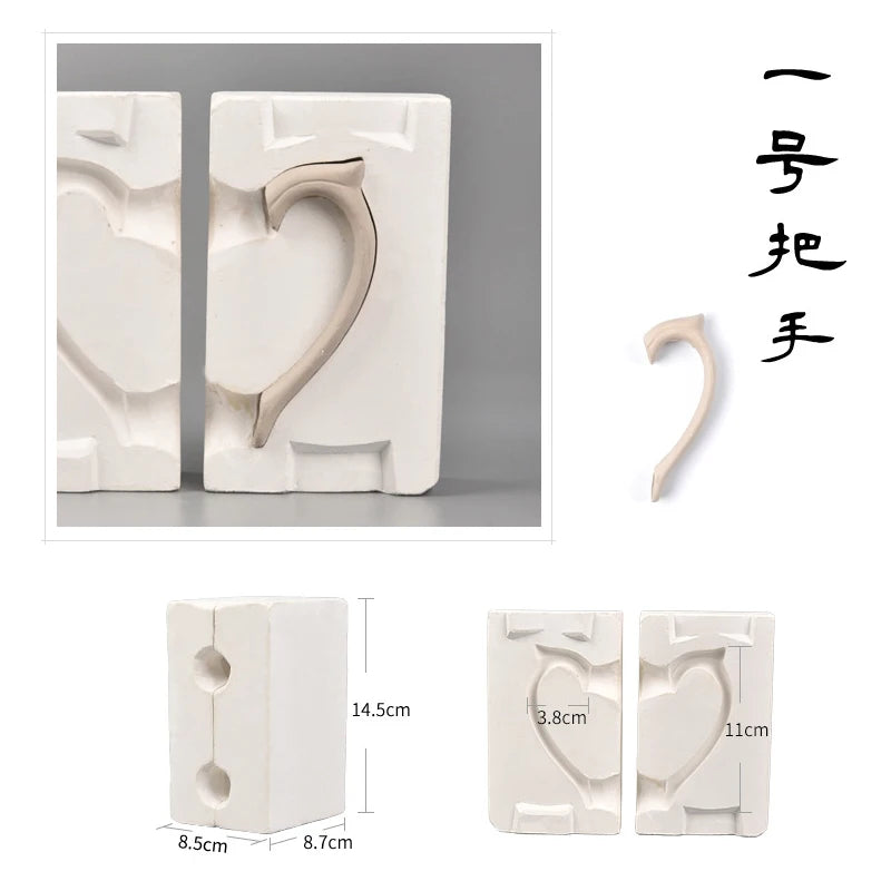 MMOOKA MMOOKA Ceramic Grouting Plaster Mold DIY Pottery Supplies Handmade Teapot/water Cup Handle Contour Sculpture Molding Auxiliary ToolsMMOOKA.COM