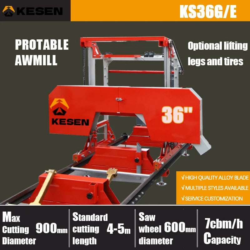 ANTNX Factory Sale Wood Working Machinery Big Log Portable Diesel Horizontal Wood Cutting Band Sawmill Machine ANTNX.COM