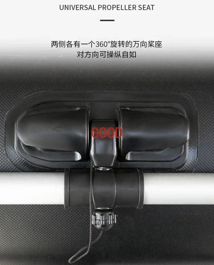 MMOOKA 2.3~3.8m Inflatable Boat with Air Deck Set 1.2mm PVC Assault Boats with Anti-collision Speed Raft Kayak Rowing Accessories