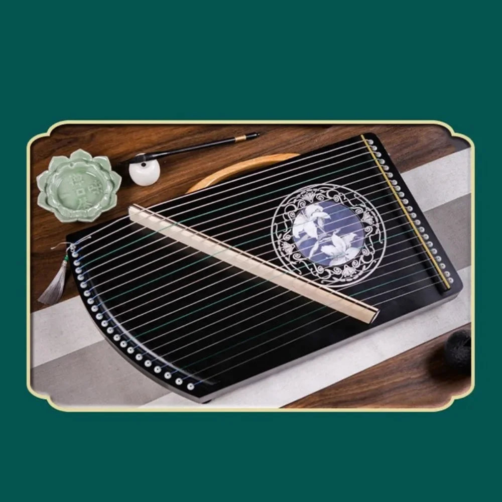 14 21 Strings Guzheng Portable Wooden Guqin Chinese Mini Zither Beginner Finger Trainer Traditional Stringed Instruments Gift