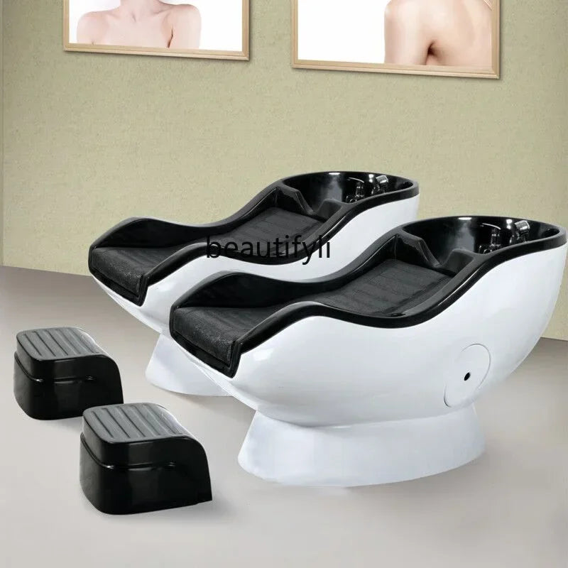MMOOKA j Barber Shop Shampoo Chair for Hair Half Lying Shampoo Chair Sitting Beauty Flushing Bed