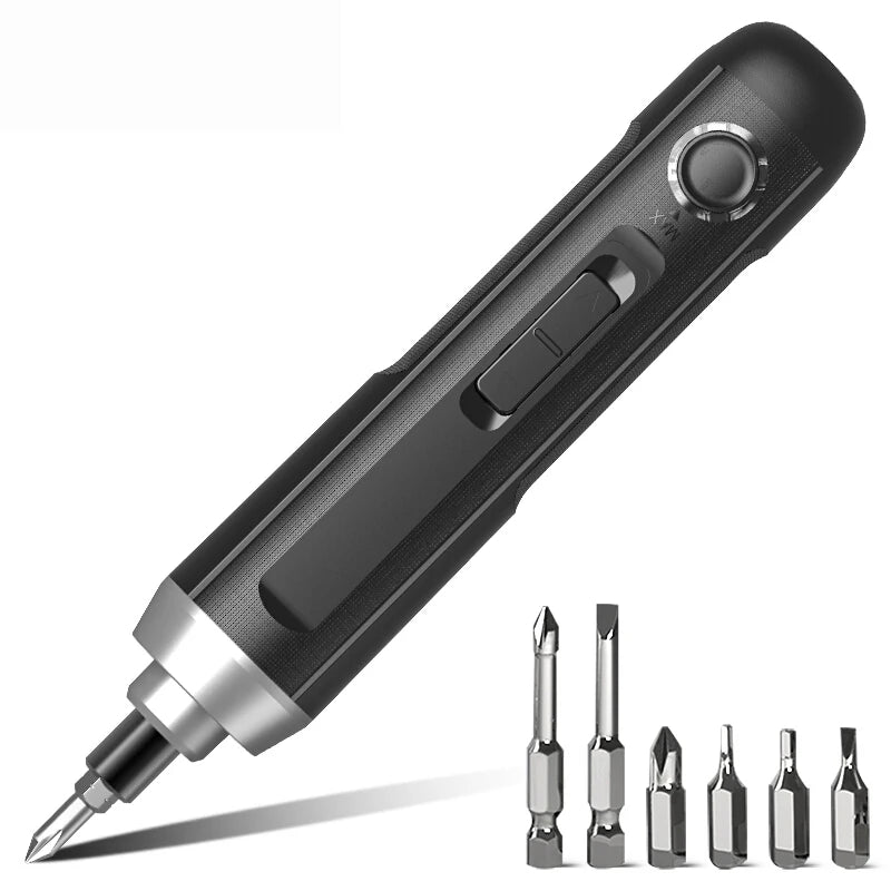Deli electric screwdriver Wireless rechargeable lithium battery screwdriver with LED lamp cordless drill 3.6V electric tool set