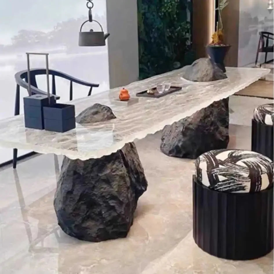 ANTNX Luxury Modern Coffee Table Organizer Aesthetic Transparent Coffee Table Minimalist Italian Standing Glass Meubles Furniture ANTNX.COM