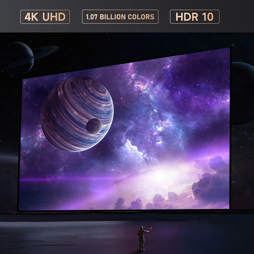 Dangbei F6 4K Projector 3840×2160 DLP 3D Beamer 1800 CVIA 6G+64G Video Home Theater Cinema 8K Decoding Wi-Fi 6 TV Video