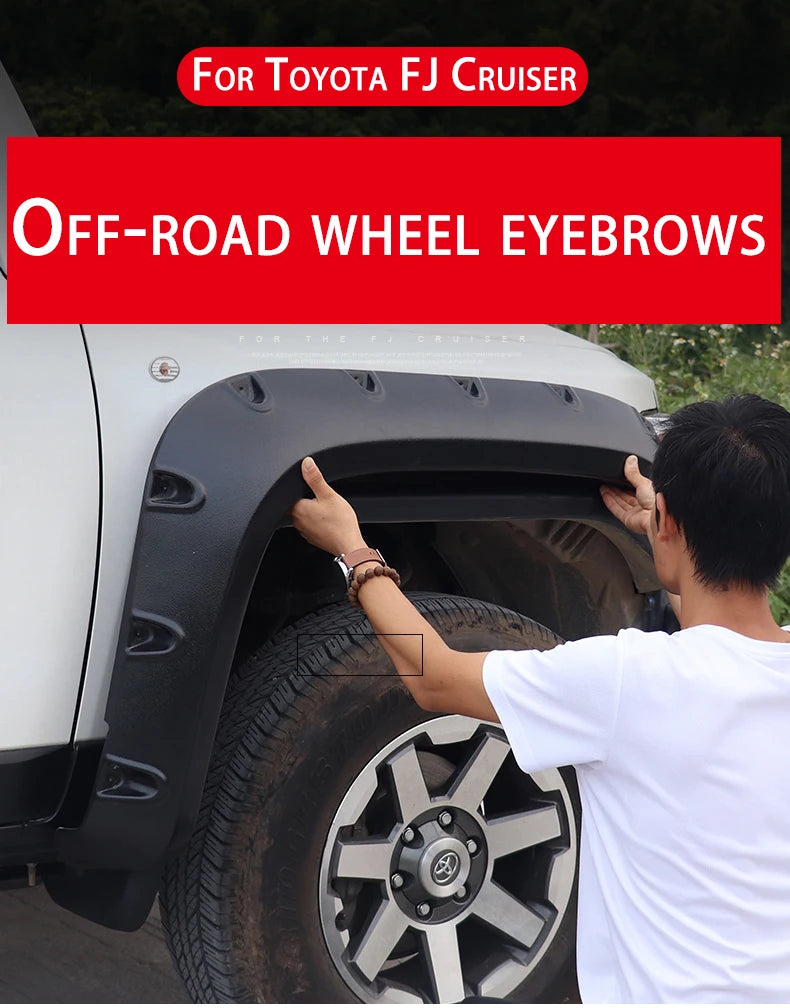 Wheel Eyebrow Widened Cover Mudguard FJ Cruiser Fender Off-Road Athletic For FJ Cruiser