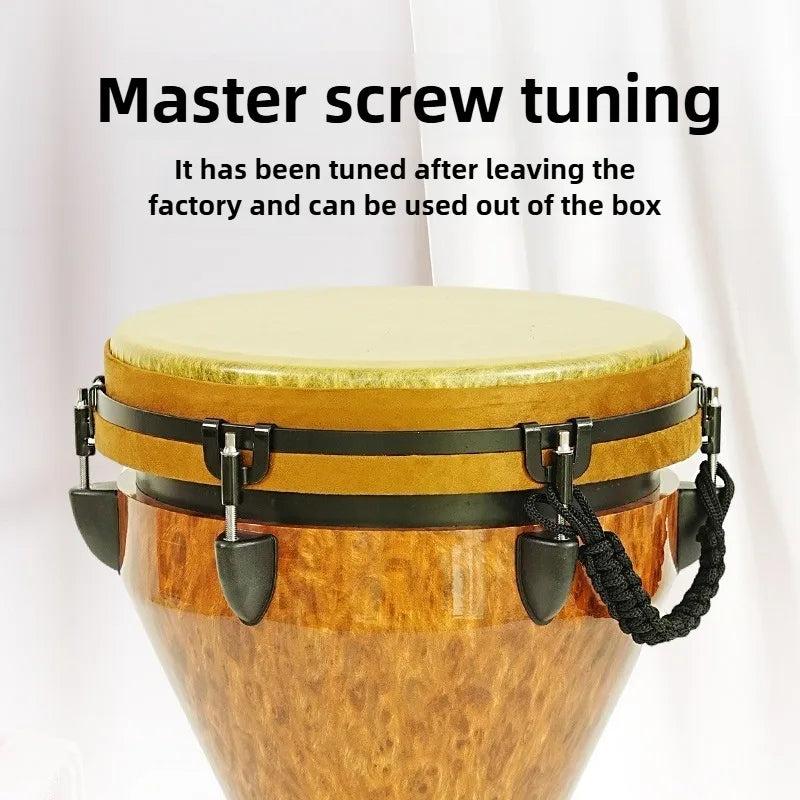PVC Painted African Drum 12 Inch Beginners Practice Djembe Drums Professionally Playing Accompaniment Percussion Instruments